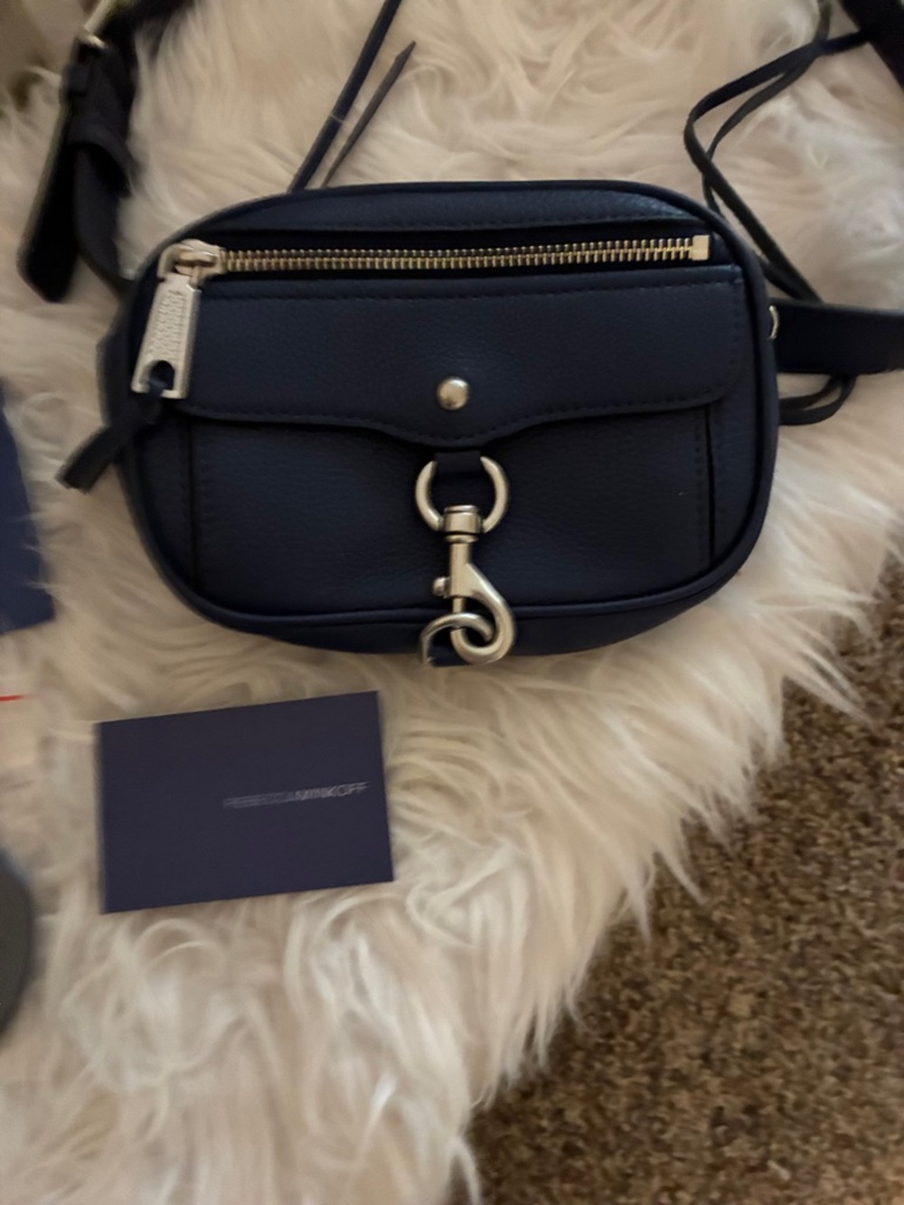 Rebecca Minkoff Blue Blythe Leather Belt Bag/Cross Body - Picture 3 of 16